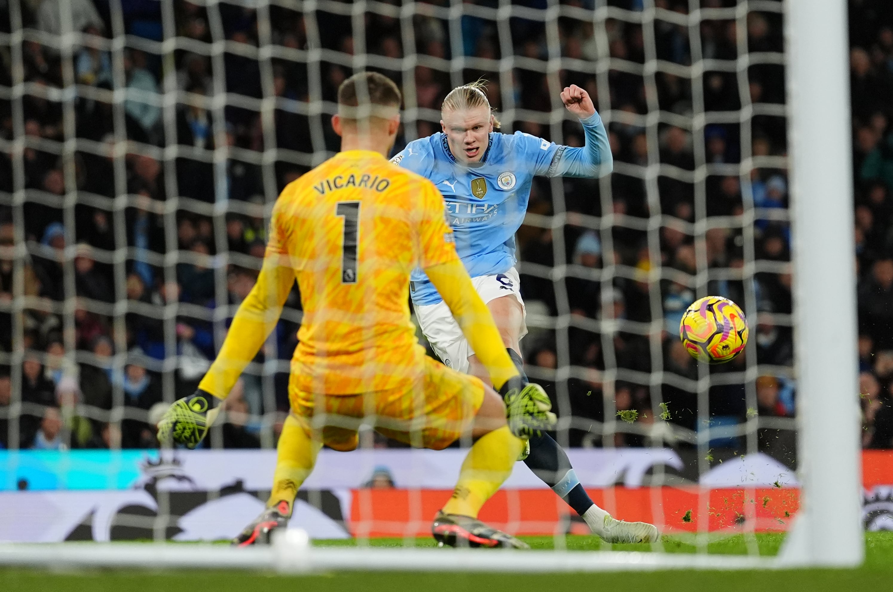 Erling Haaland, durante el partido entre Manchester City y Tottenham Hotspur de la Premier League