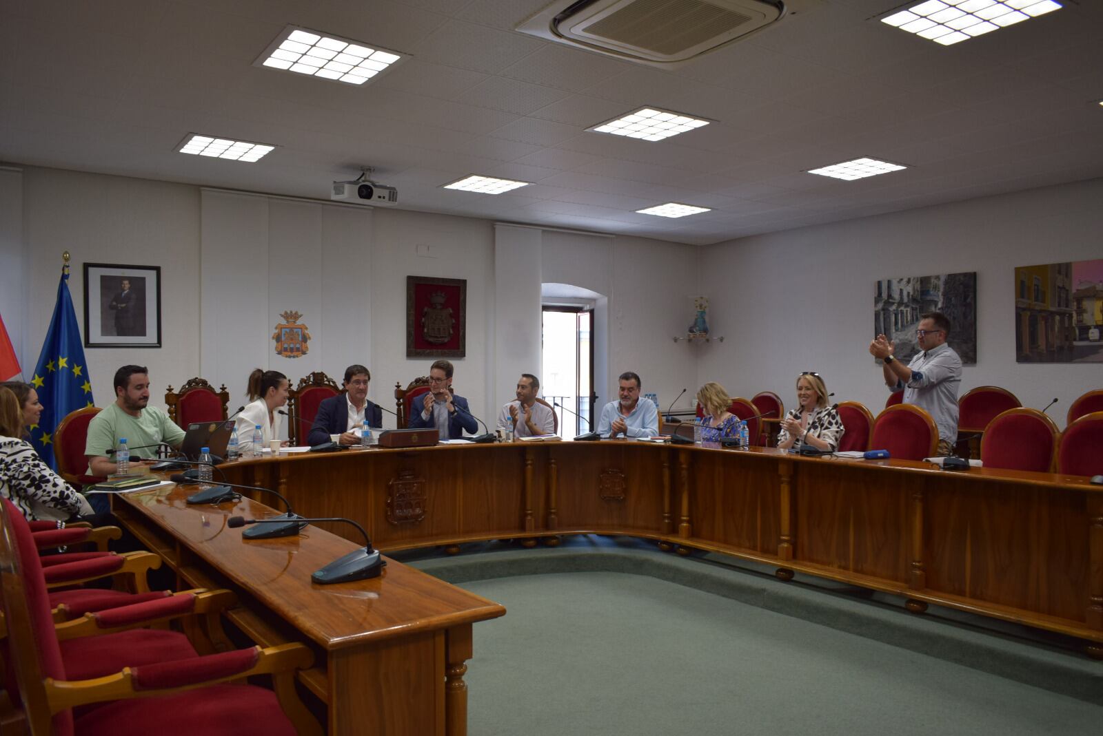 El salón de plenos acogía esta reunión de trabajo