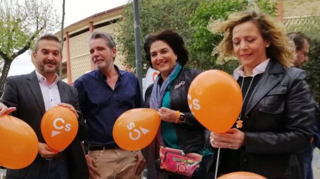 Marcial Gómez, el candidato de Ciudadanos participando en una acto de campaña