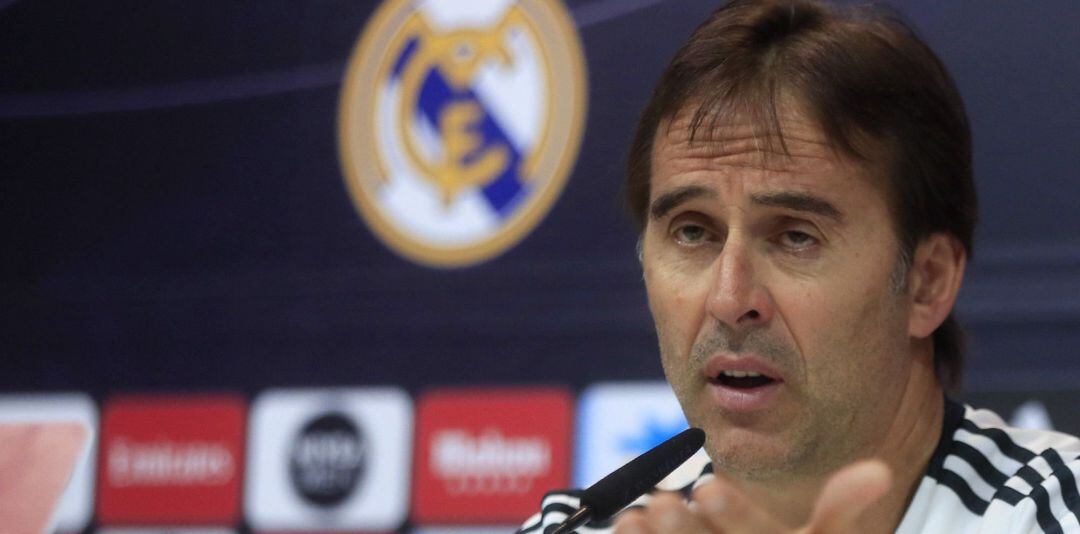 Julen Lopetegui, durante su rueda de prensa previa al duelo ante el Sevilla