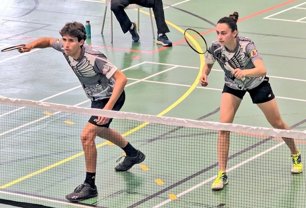 Jugadores del Bádminton Cartagena durante la última jornada