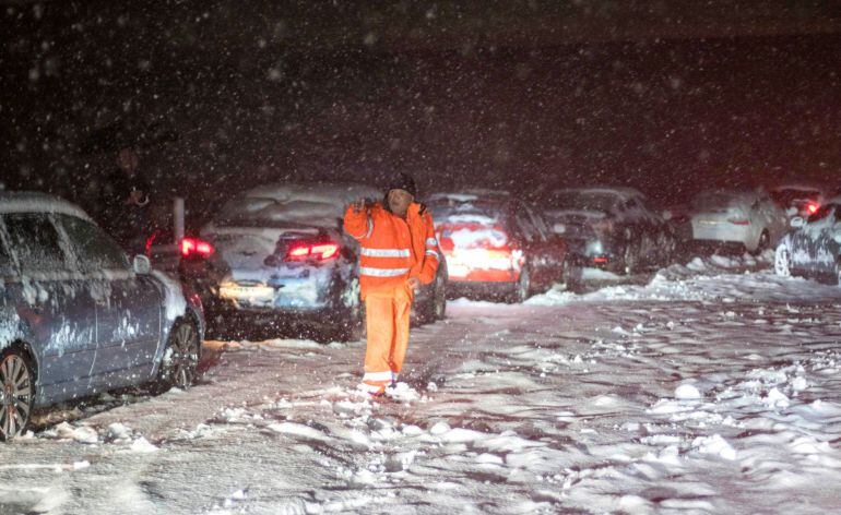 La autopista AP-68, en sentido Logroño, a la altura del kilómetro 79, en sentido Zaragoza, en el término de Haro.