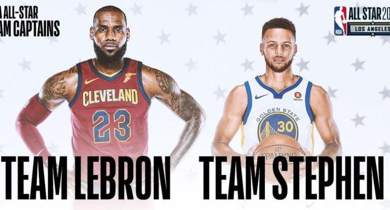 Lebron y Curry, capitanes de los dos equipos de la NBA