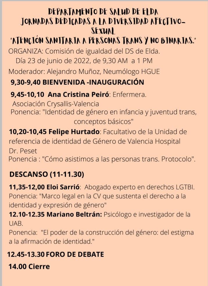 Organigrama de la jornada