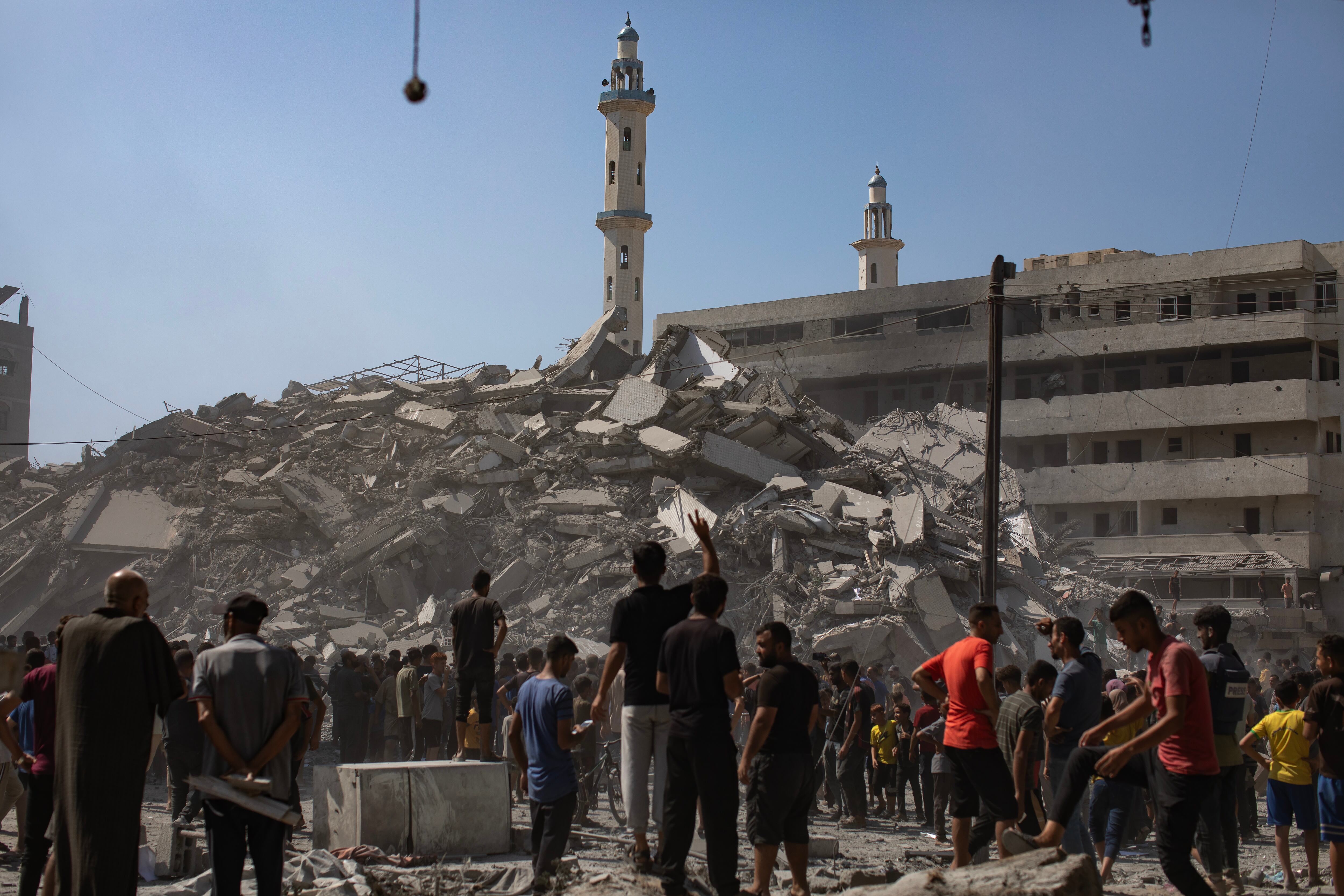 Uno de los últimos bombardeos sobre la Ciudad de Gaza