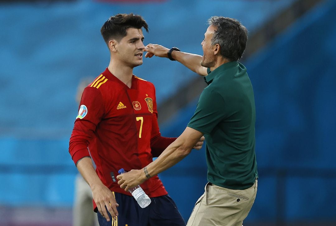 Morata y Luis Enrique