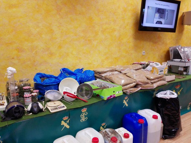 Material incahutado en la operación "Parcero" 