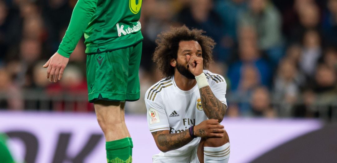 Marcelo, durante el aprtido ante la Real Sociedad