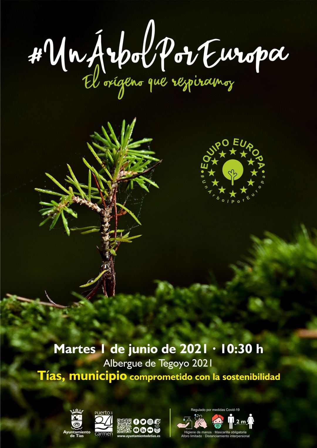 Cartel de la plantación prevista para este martes.