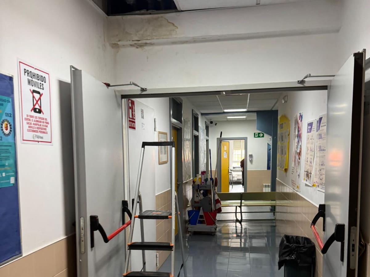 Goteras, ascensores averiados y falta de limpieza en el IES Miguel de Cervantes de Móstoles