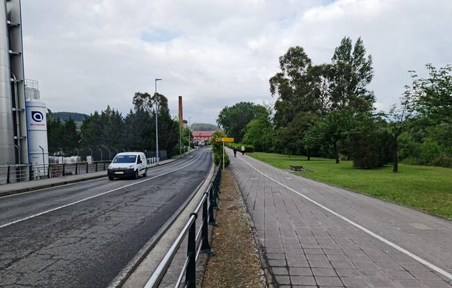 Lugar por el que pasará la vía provisional de la línea ferroviaria