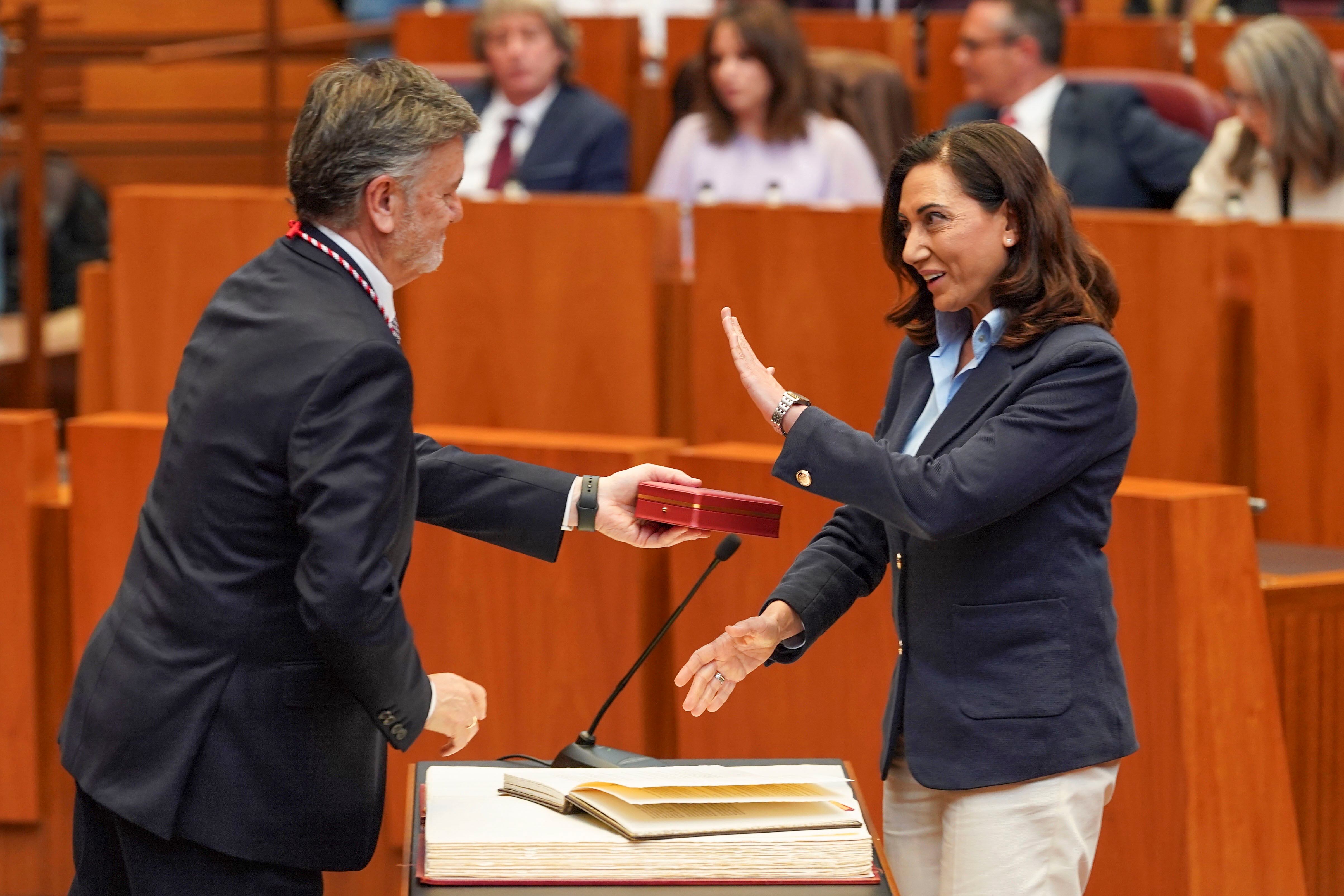 Alicia Gallego en la sesión de constitución de las Cortes 