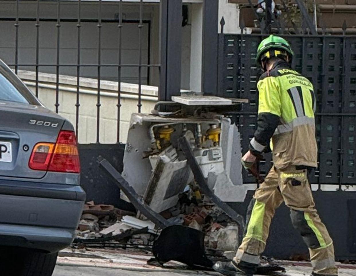 Caja registro gas afectada por el accidente