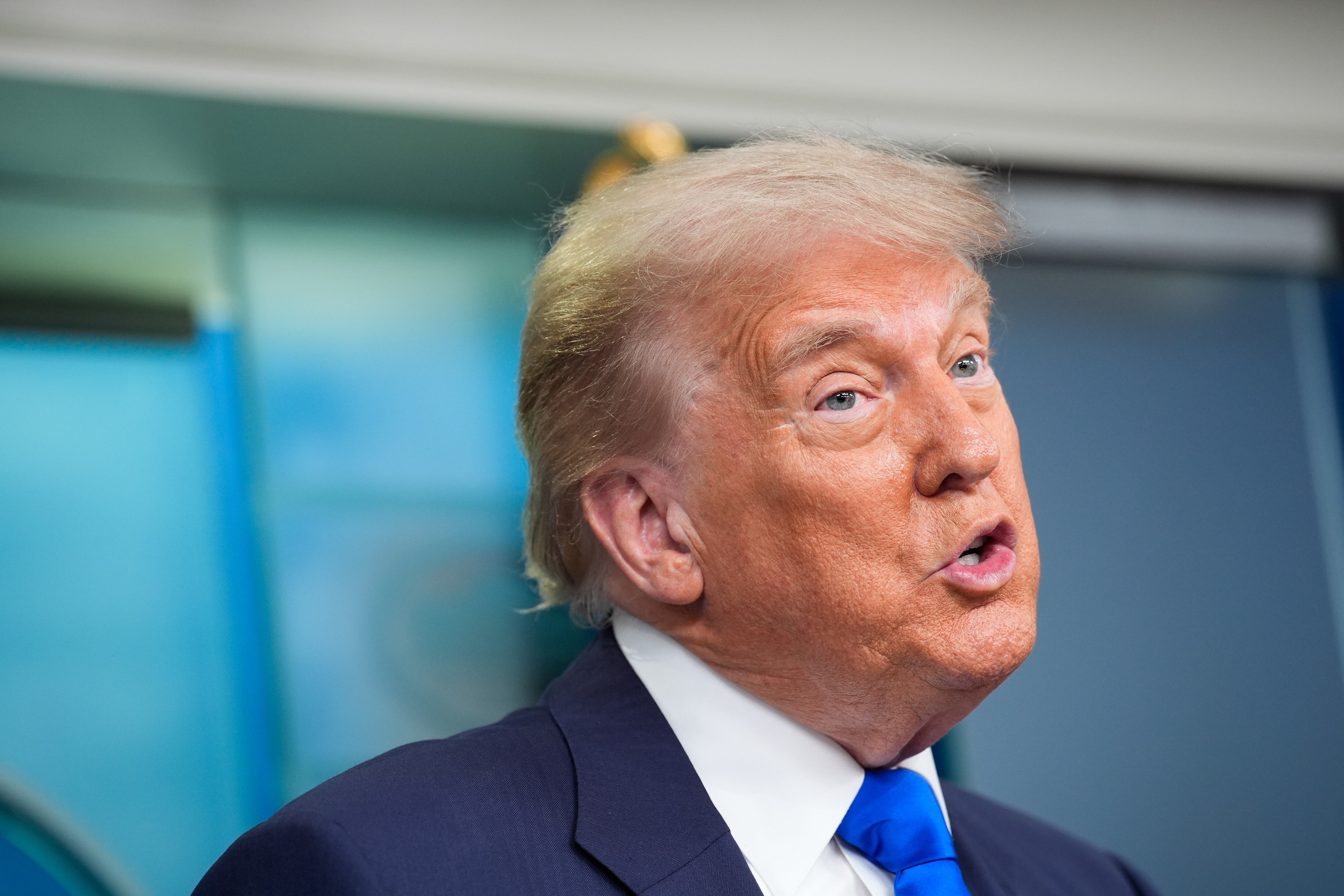 El presidente de EEUU, Donald Trump, durante su rueda de prensa en la Casa Blanca