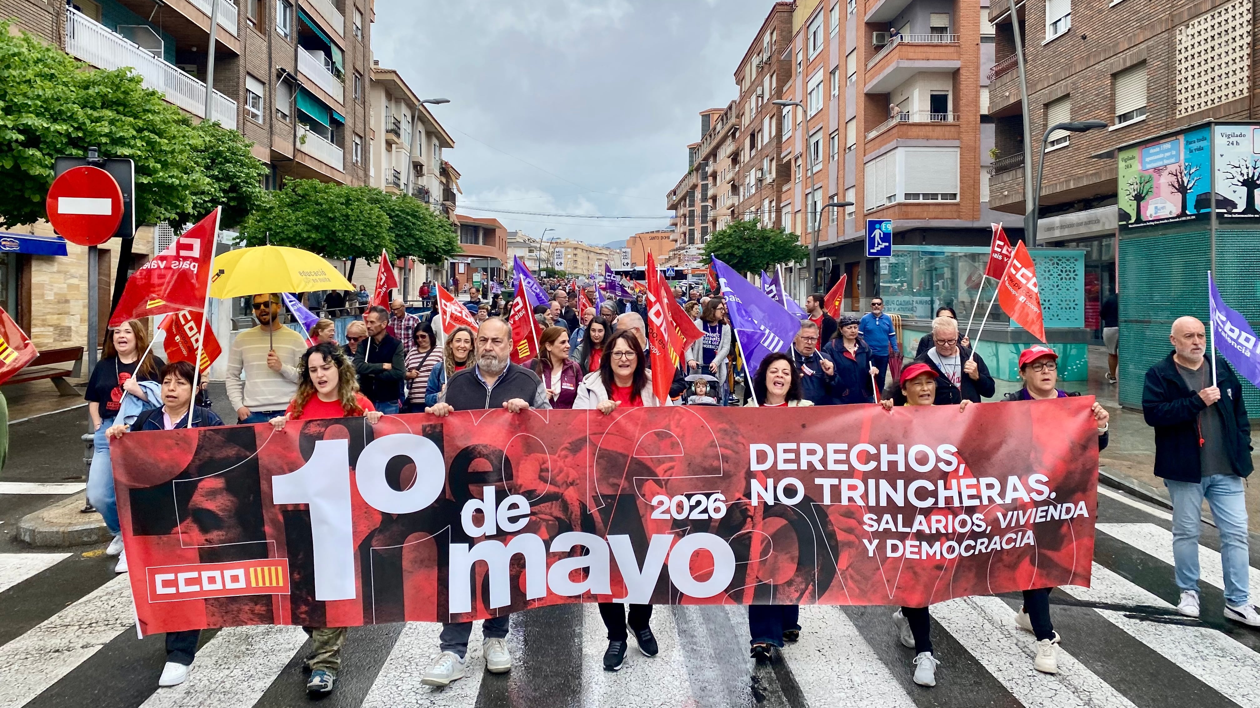 Manifestación en Elda y Petrer por el Primero de Mayo