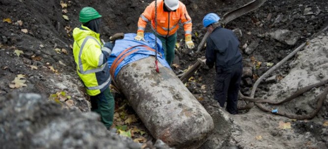 Pese a que en Alemania es normal encontrar bombas de la II Guerra Mundial, el gran tamaño de este artefacto es poco habitual.