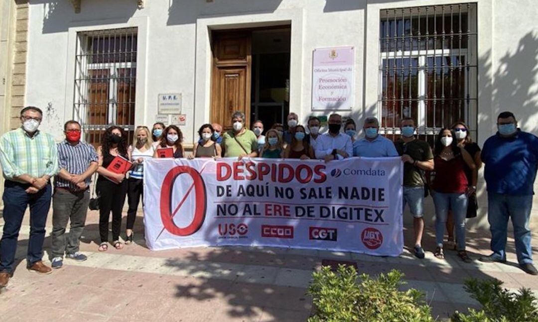 Una de las protestas por el ERE que ha planteado Digitex.