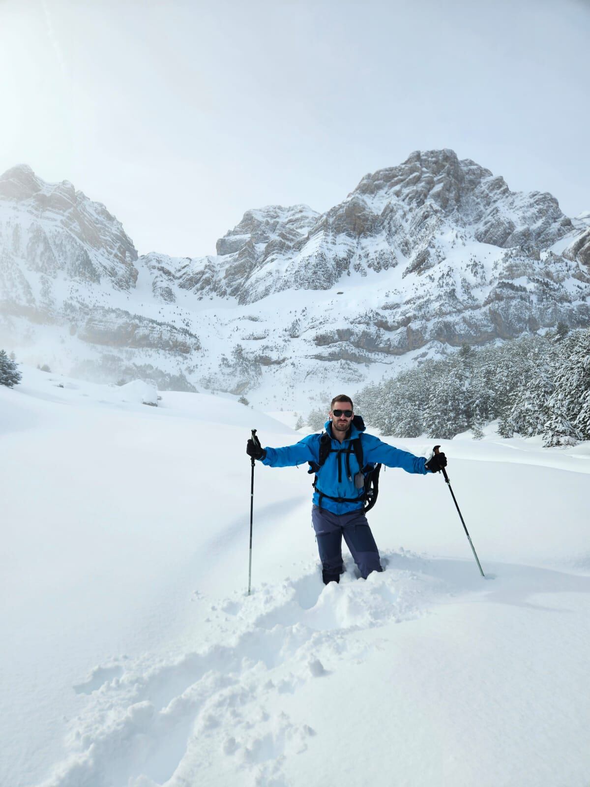 Sergio, en la nieve