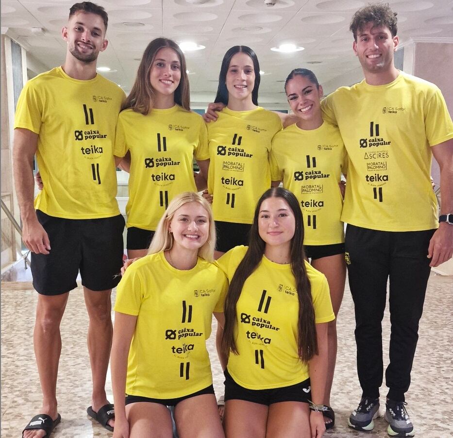 Atletas del CA Safor Teika en Tarragona