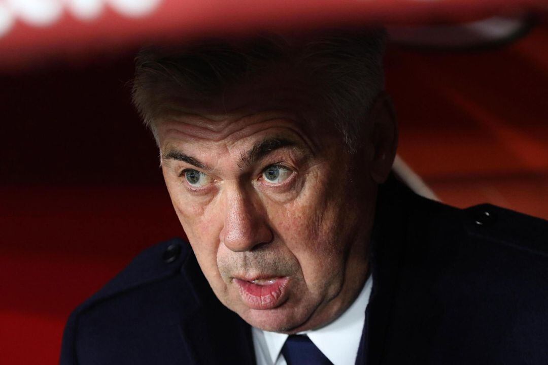 Ancelotti, durante un partido de Serie A. 