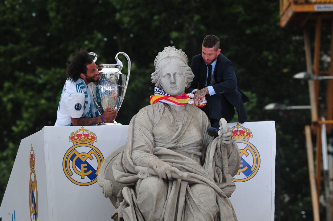 Celebración de la décimo tercera Champions del Real Madrid en Cibeles