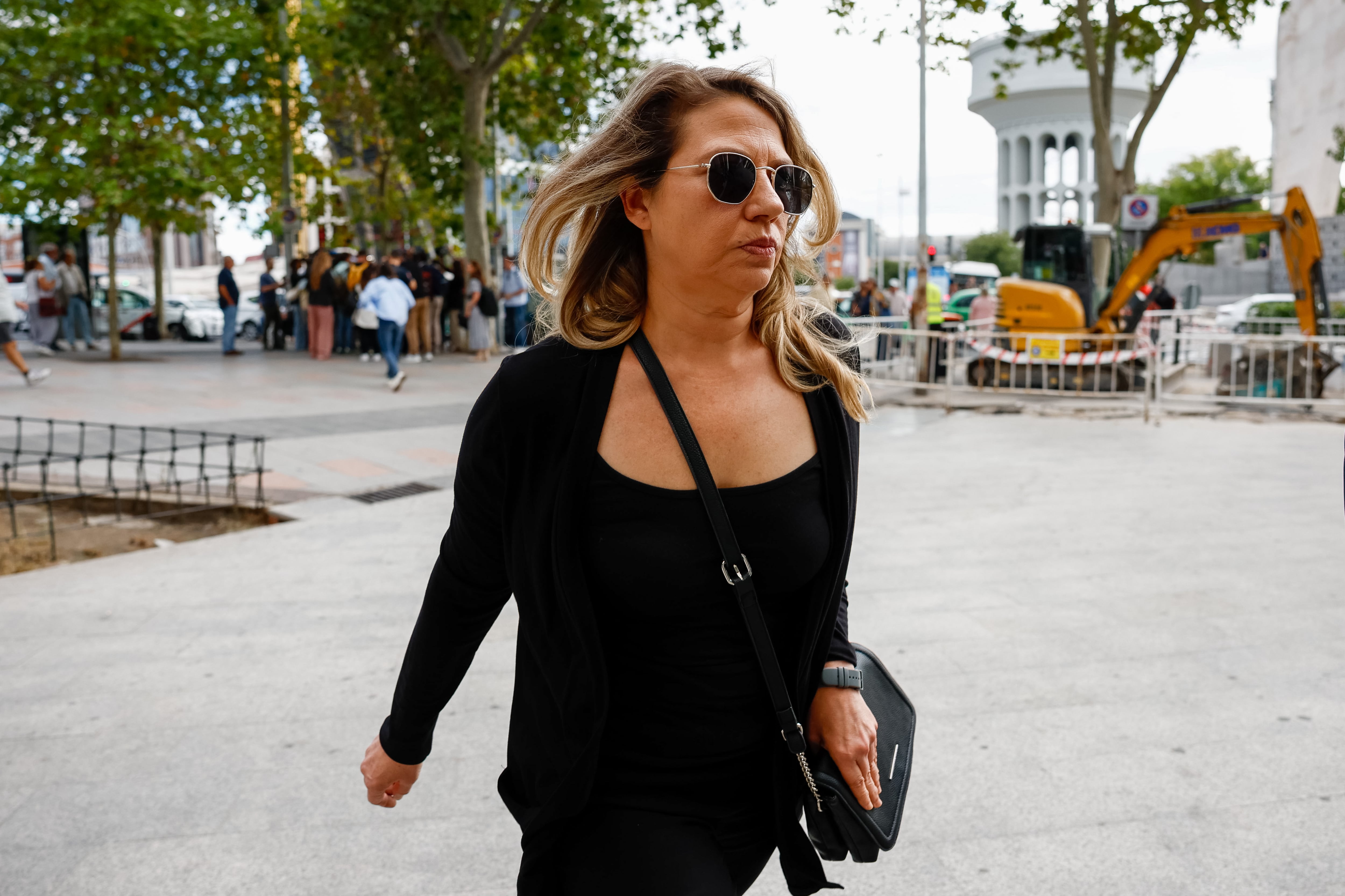 Cristina Álvarez, asesora de Begoña Gómez en Moncloa, llega a los juzgados de Plaza de Castilla en Madrid.