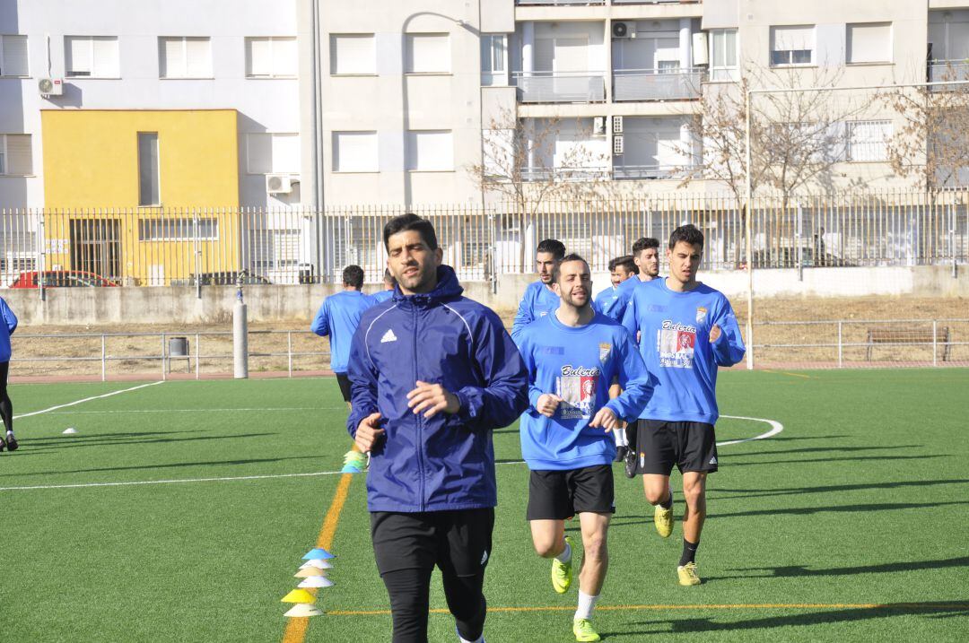 Jugadores del Xerez CD durante un entrenamiento