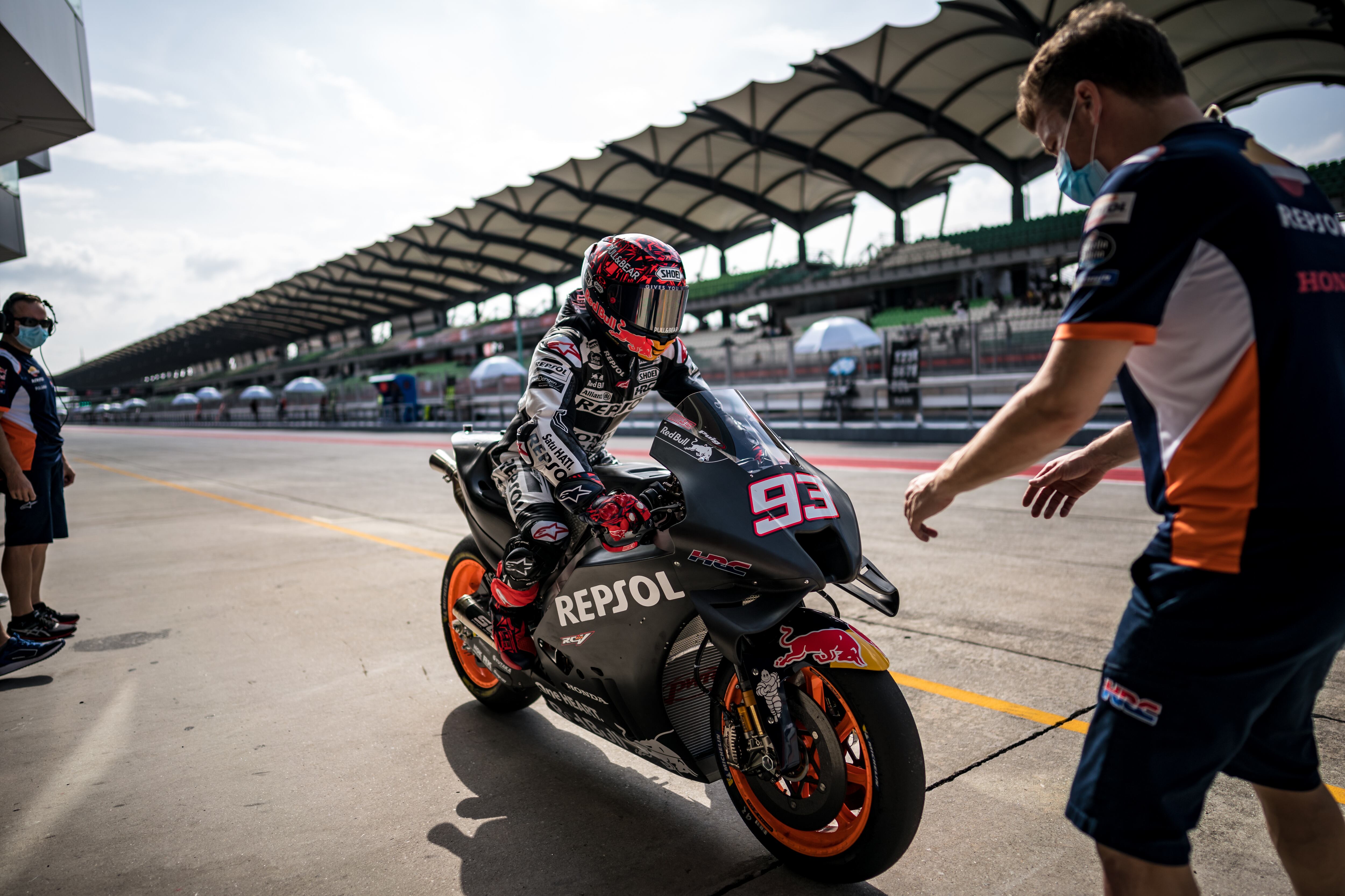 Marc Márquez, en el test de Sepang 2022