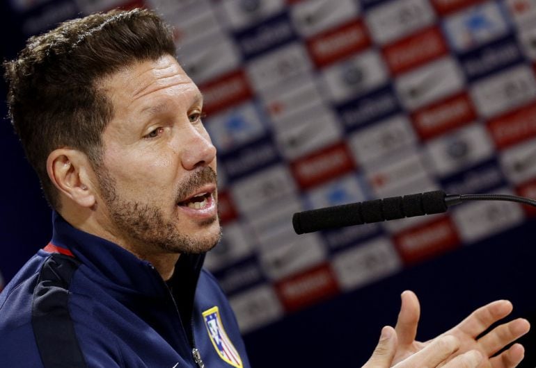 Diego Simeone durante una rueda de prensa.