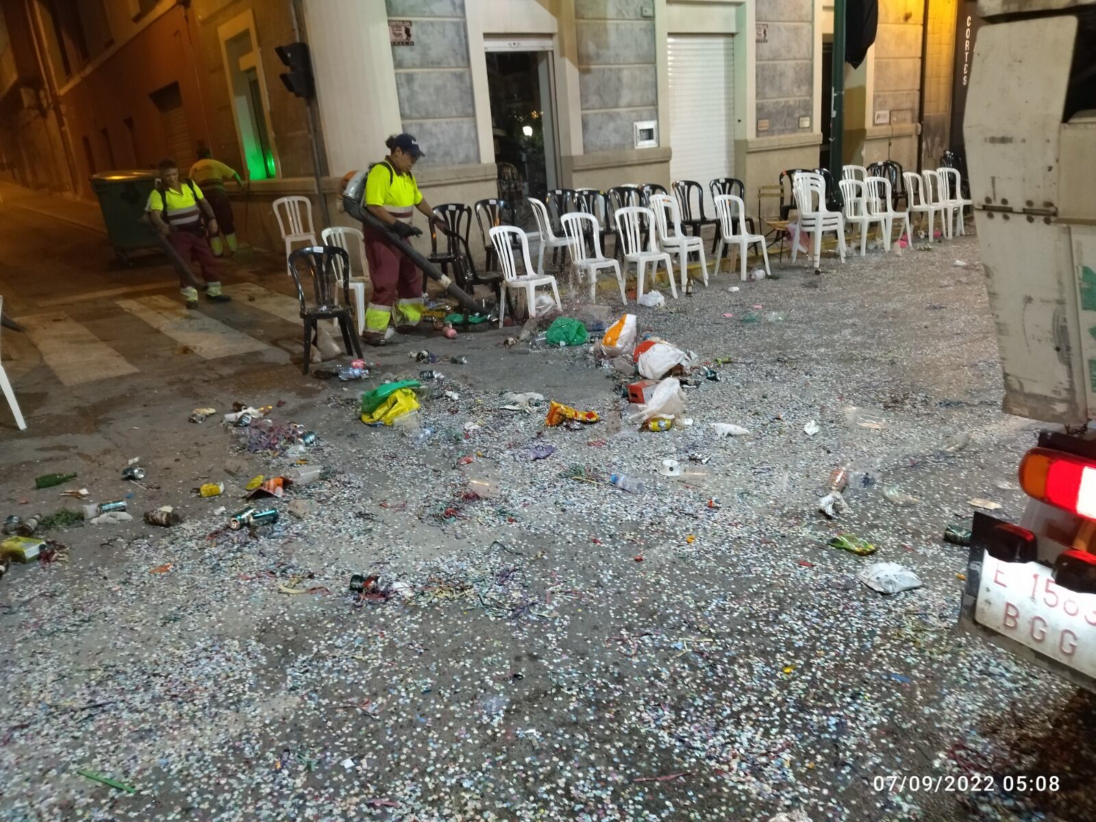 Recogida de residuos del día 7 de septiembre