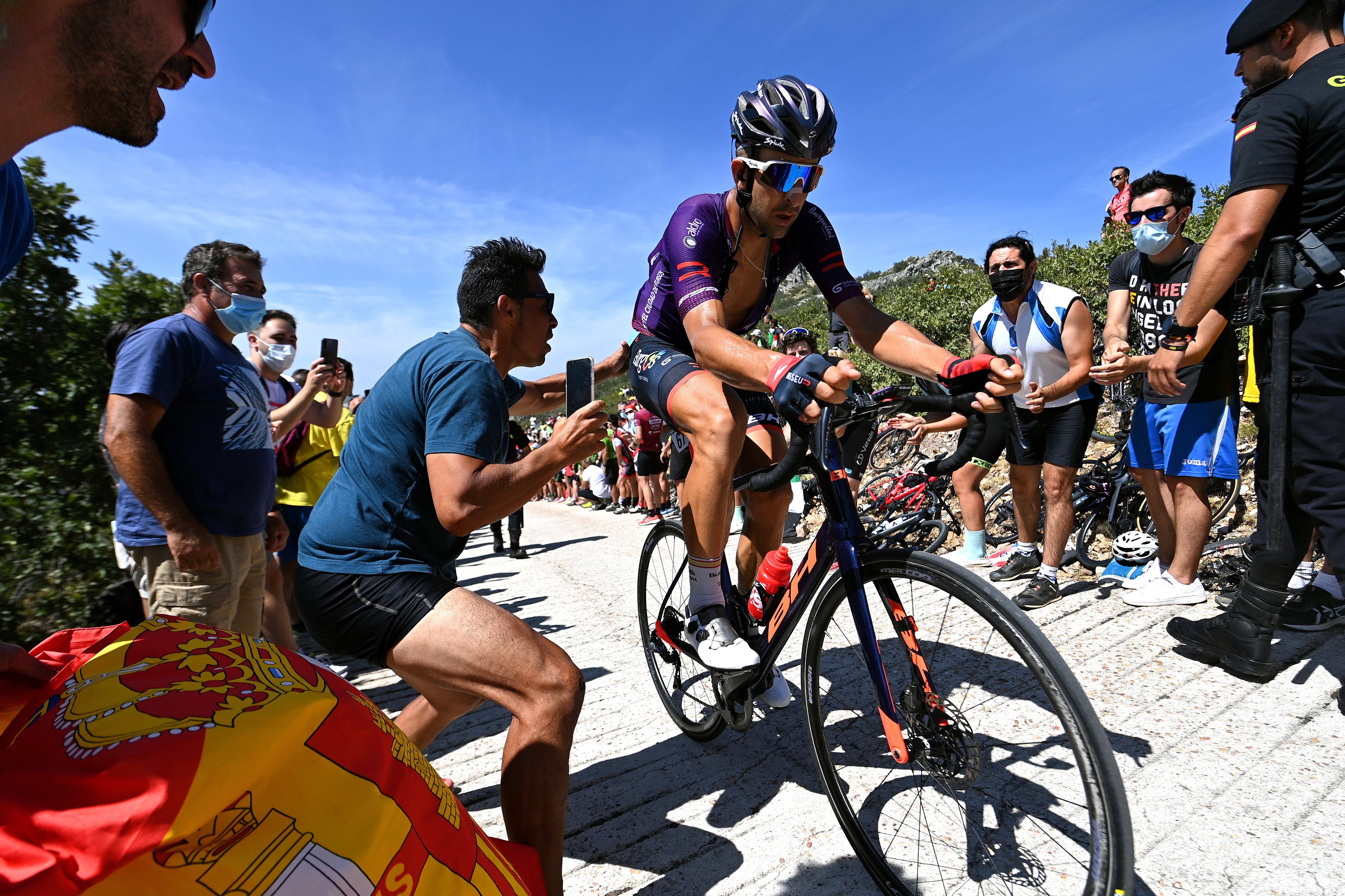 Diego Rubio, durante una etapa de la Vuelta Ciclista a España