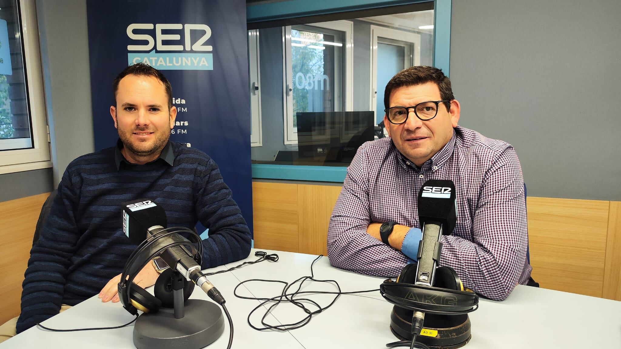 Jaume Sanuy és l&#039;alcalde d&#039;Albatàrrec i Joan Bosch és l&#039;alcalde d&#039;Almacelles.