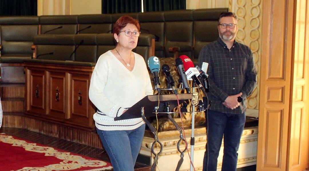 Juana Guardiola, alcaldesa de Jumilla en su comparecencia