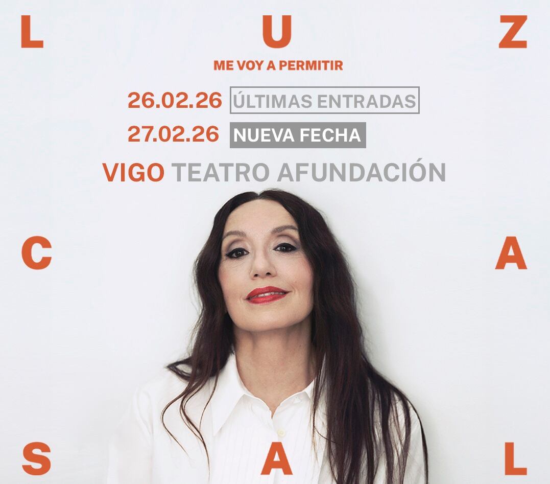 Cartel con las fechas actualizadas de los conciertos de Luz Casal en Vigo