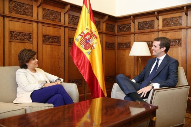 Pablo Casado con Soraya Sáenz de Santamaría