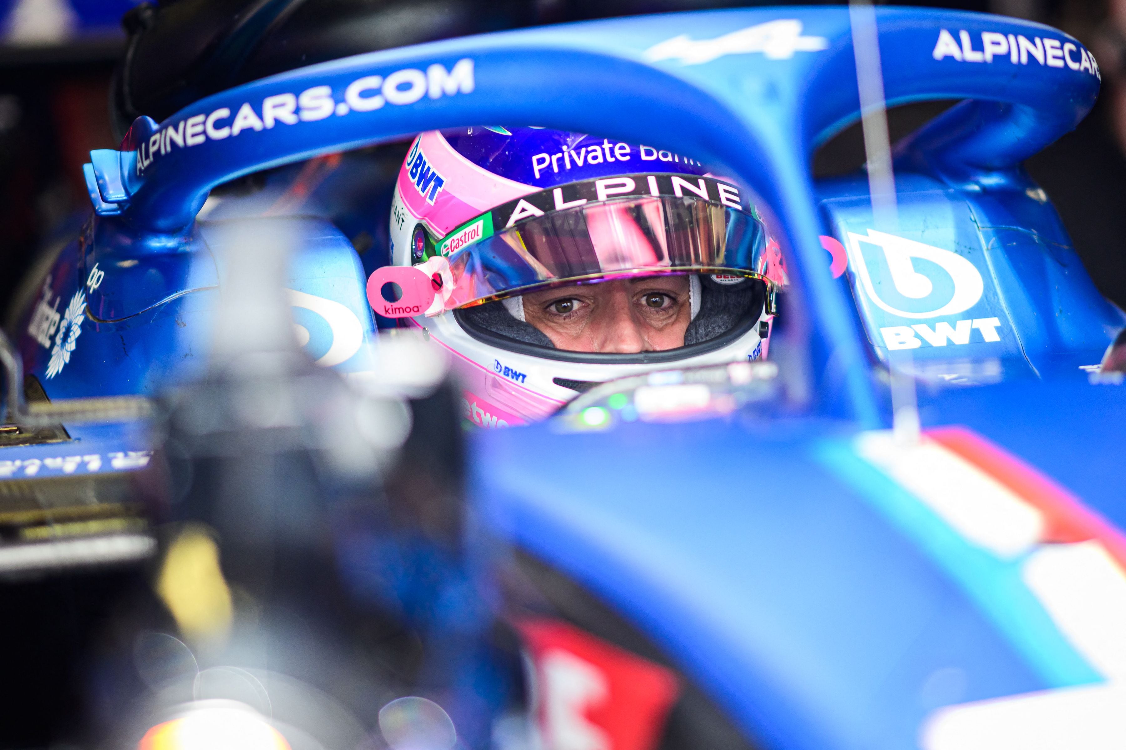 Fernando Alonso en su Alpine durante los libres del GP de Austria