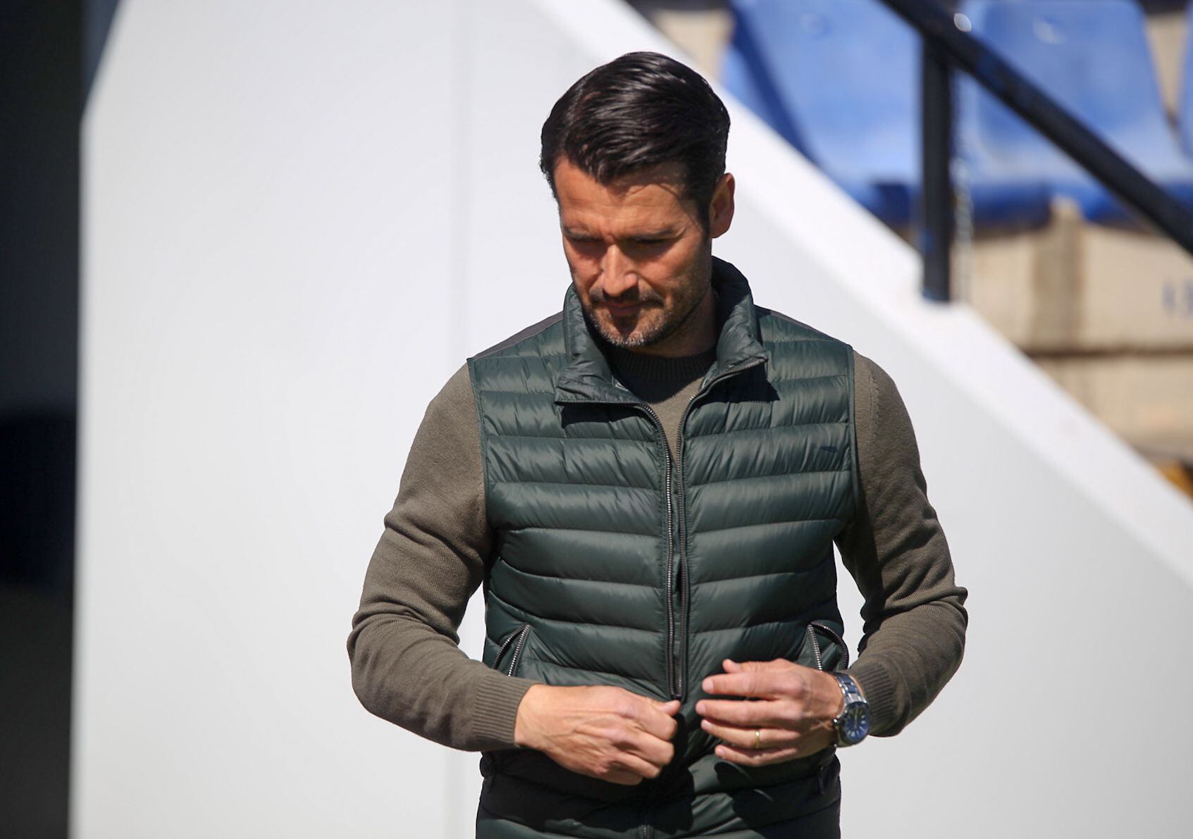 Lolo Escobar, en un partido en el Rico Pérez