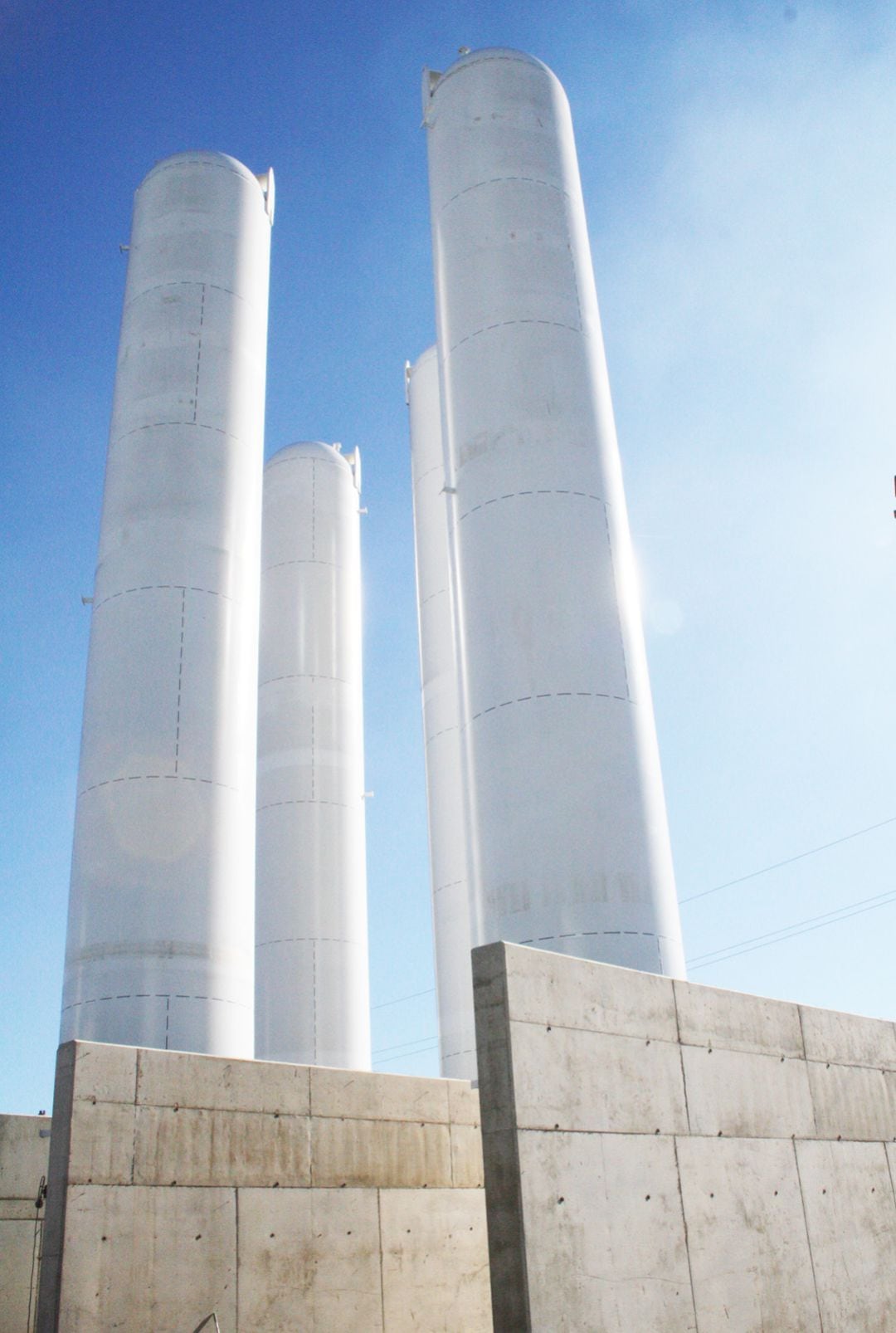 Detalle de la planta de producción de hidrógeno verde que Iberdrola construye en Puertollano