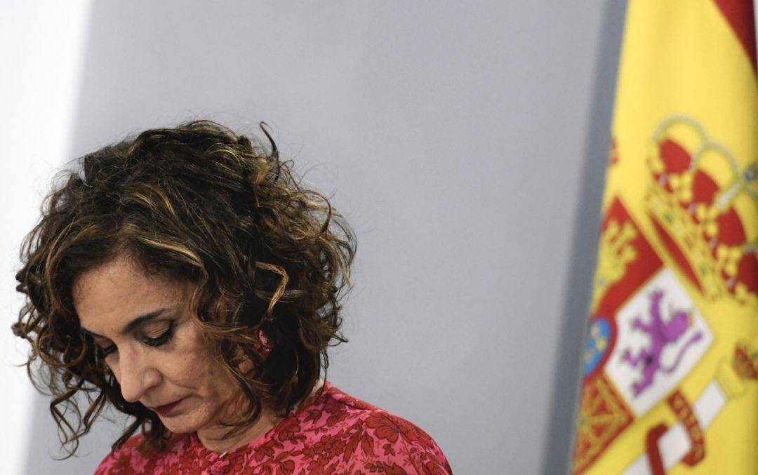 La ministra de Hacienda, María Jesús Montero, en la rueda de prensa posterior al Consejo de Ministros