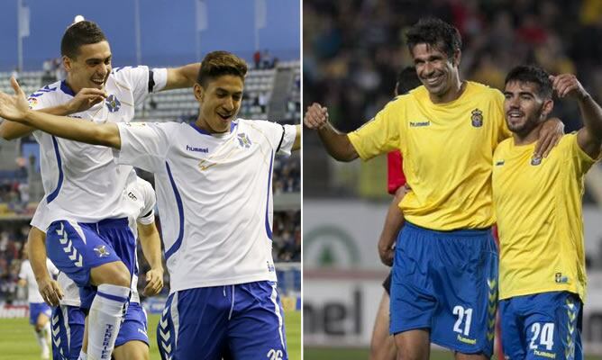 Dos momentos de un derbi anterior.