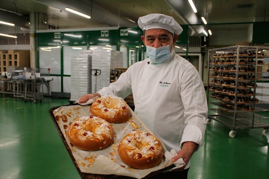 Los roscones de El Corte Inglés se elaboran cada año en el obrador de Valdemoro