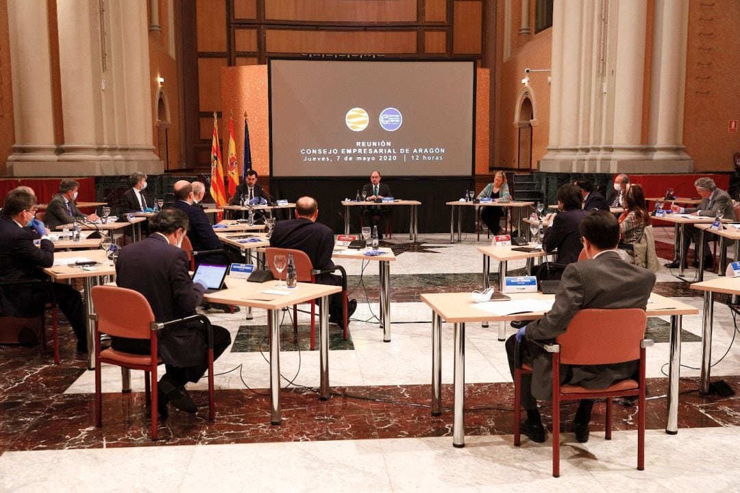 Reunión del Consejo Empresarial de Aragón con el Gobierno de Aragón