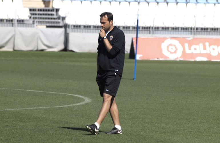 Fran Fernández en el penúltimo entrenamiento.