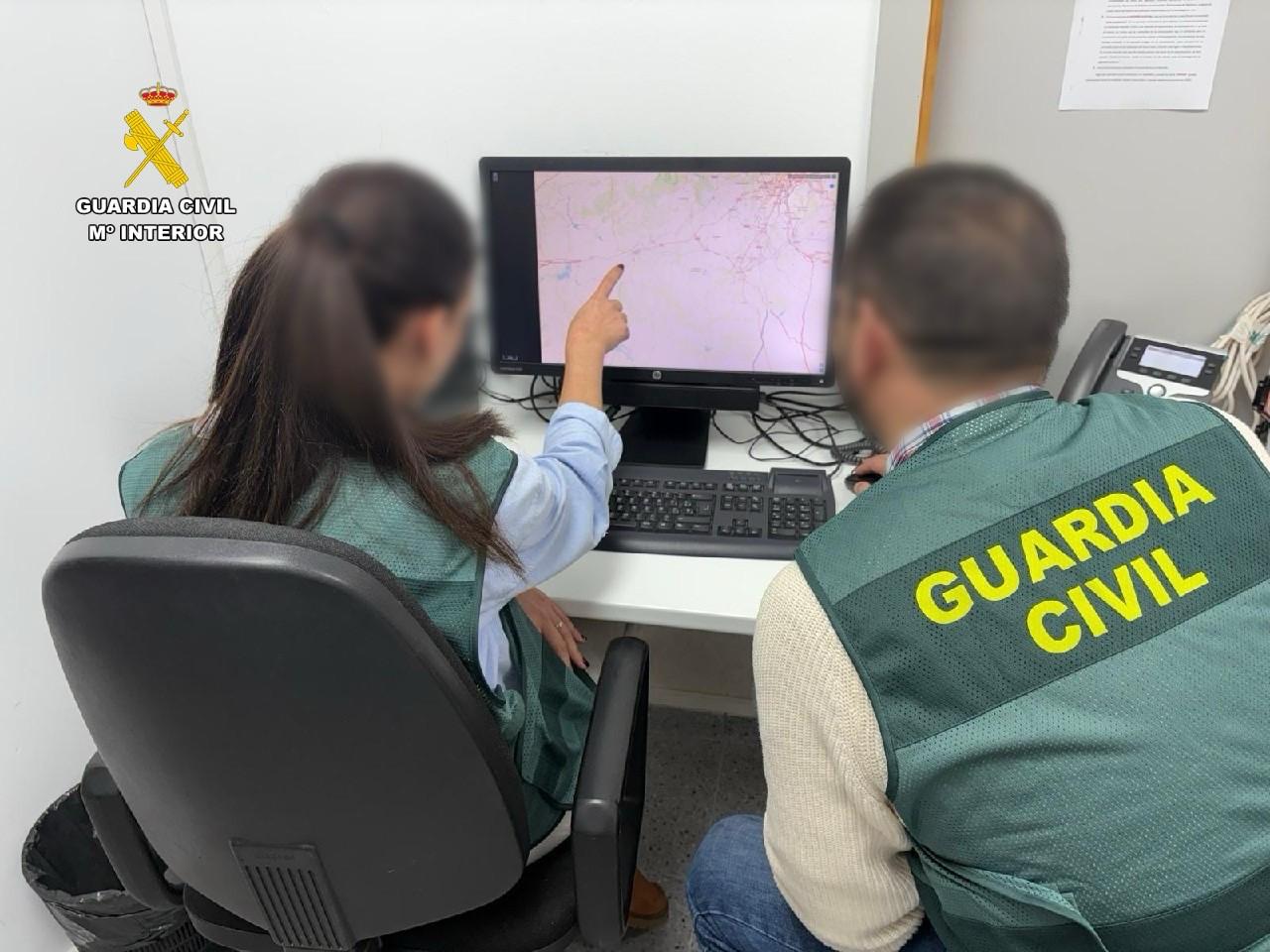 Fotografía cedida por la Comandancia de la Guardia Civil en Cáceres