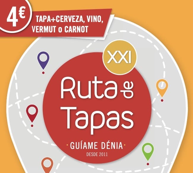 Cartel XXI Ruta de Tapas Dénia.