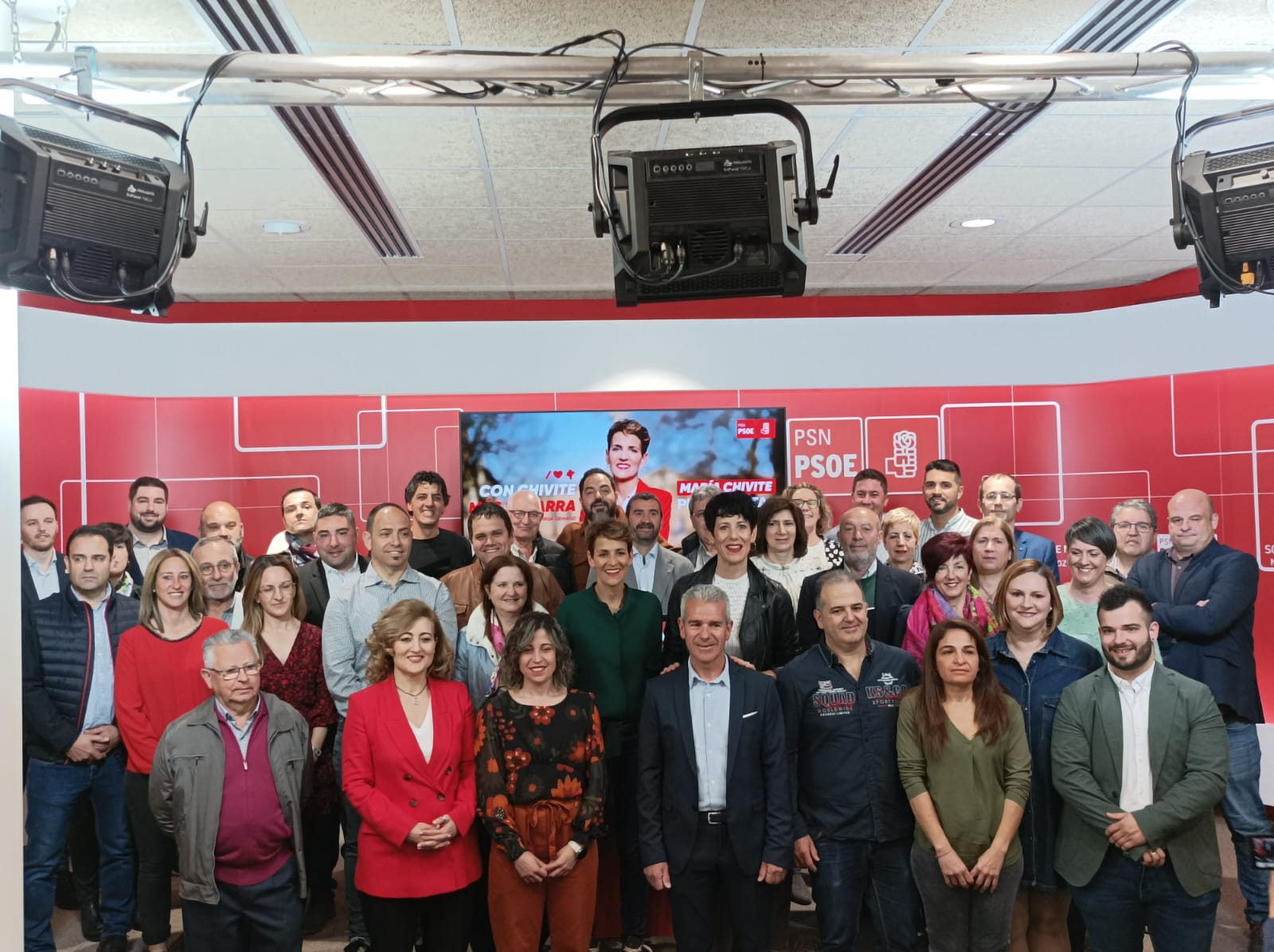 María Chivite, secretaria general del PSN y presidenta foral, en un acto de presentación de candidatos