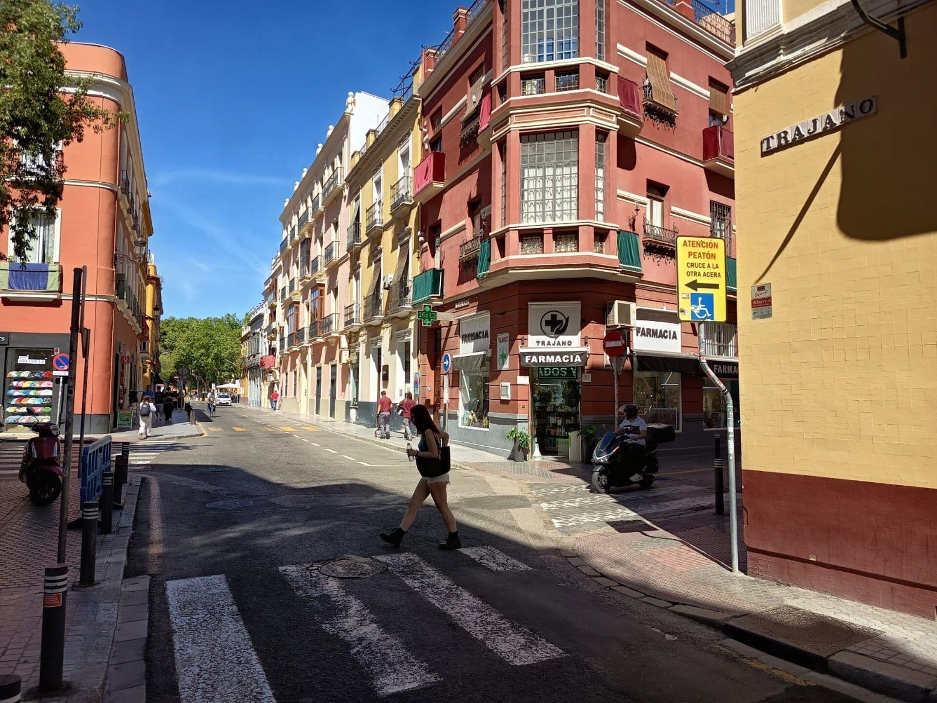 Imagen de la calle Trajano, a 5 de abril de 2026.