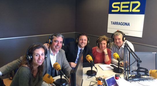 Portaveus de la CUP, CiU, Ciutadans, ICV i ERC als estudis de SER Tarragona.