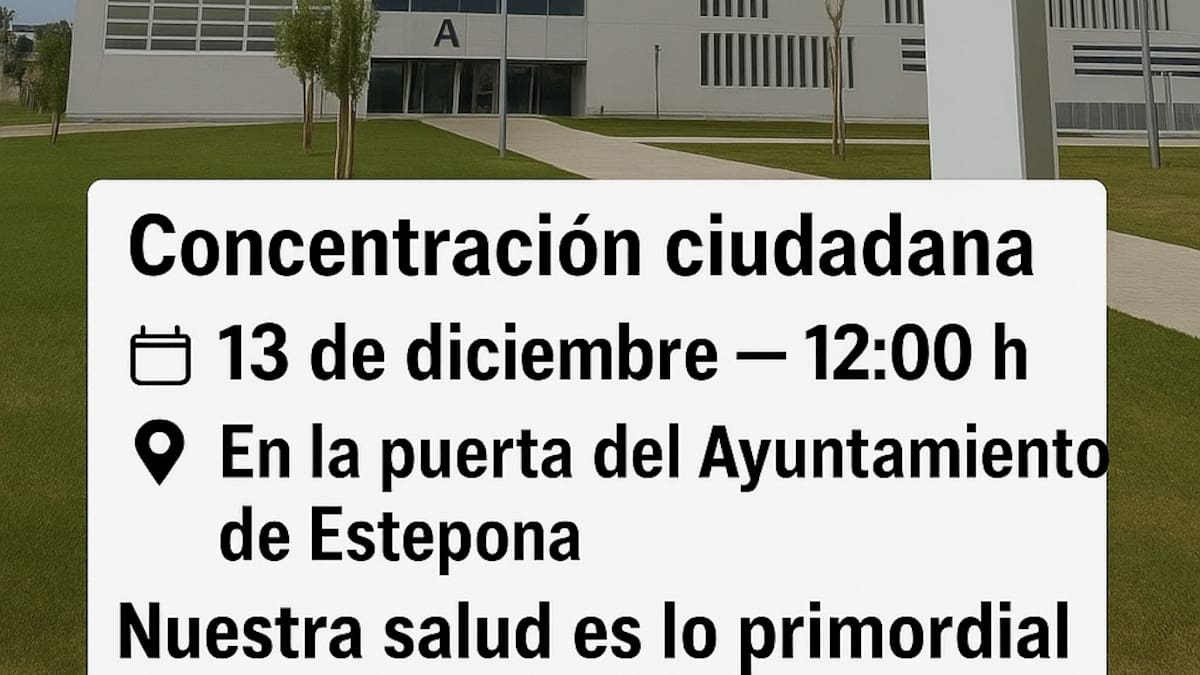 Nueva concentración para exigir la apertura total del CHARE de Estepona con fechas y presupuestos concretos