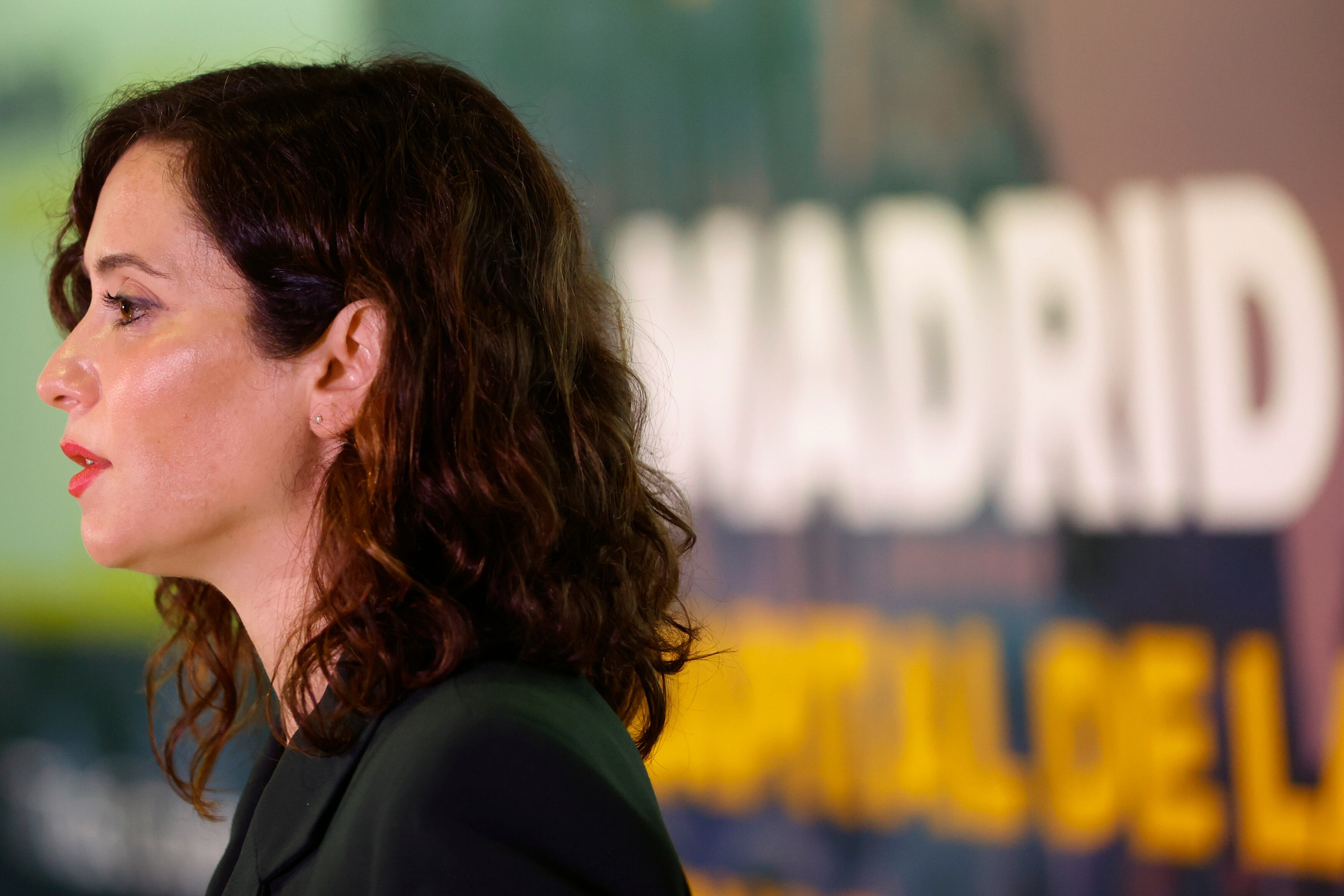 La presidenta de la Comunidad de Madrid, Isabel Díaz Ayuso, durante la inauguración del Foro Madrid, capital de la internacionalización iberoamericana